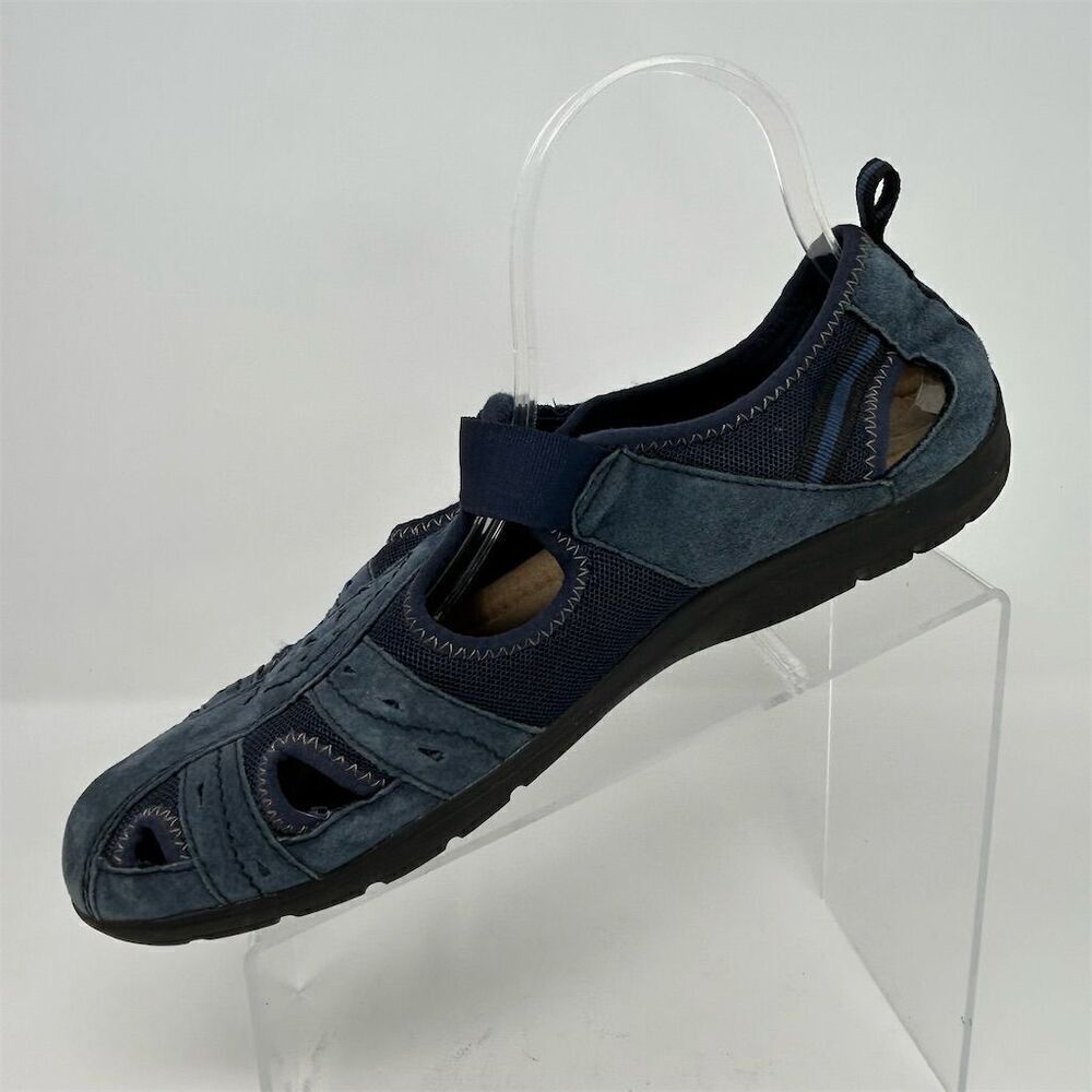 Earth Origins Women's Blue Leather Comfort Flats Size 11M Closed Toe Casual - Picture 3 of 11